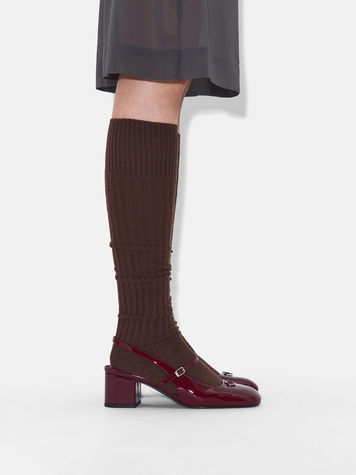 PEDRO Studio Pumps Slingback Kulit Patent, 