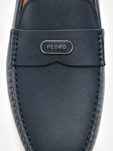 PEDRO Icon Leather Heel Sandals, Black