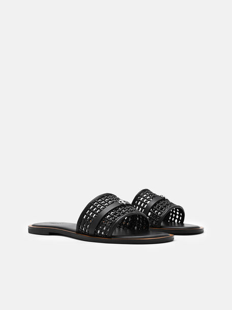 Sadie Woven Slide Sandals, , hi-res