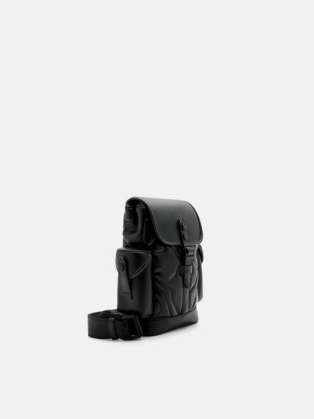 PEDRO Icon Leather Heel Sandals, Black