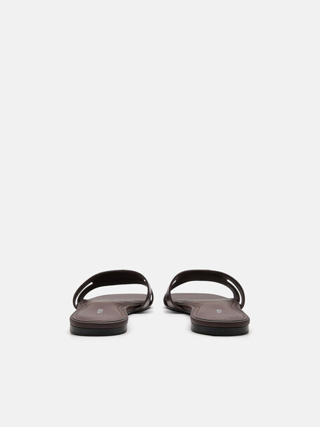 PEDRO Icon Leather Heel Sandals, Black