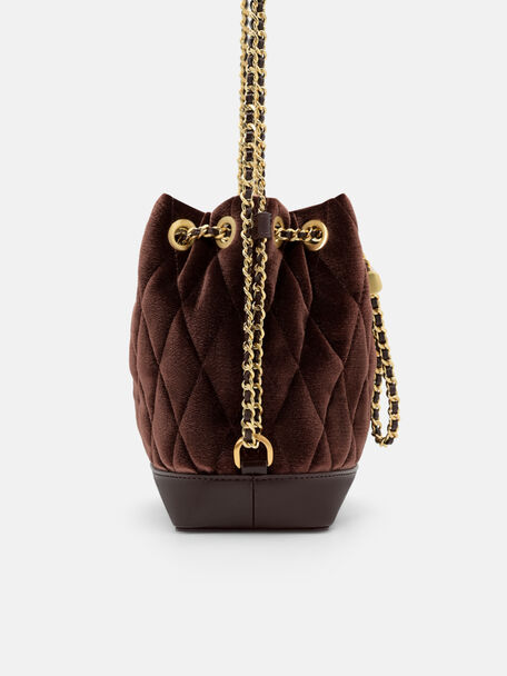 Tas Bucket Beludru Mini Leona, , hi-res