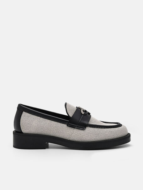 PEDRO Icon Canvas Loafers, Black, hi-res