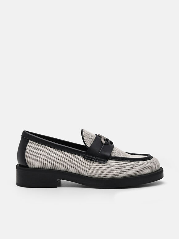 PEDRO Icon Canvas Loafers, Black, hi-res