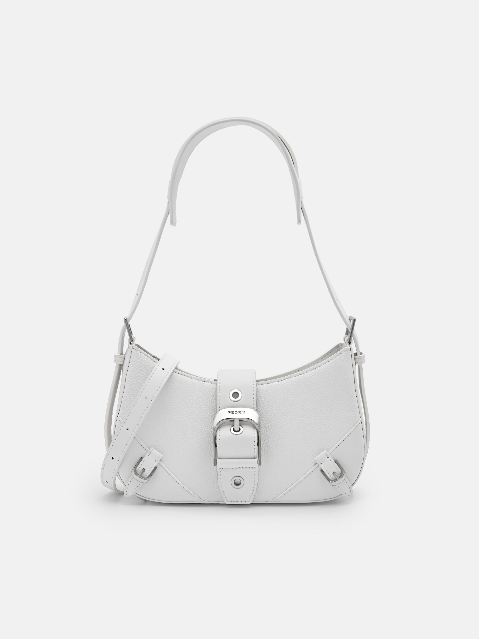 White Helix Leather Shoulder Bag - PEDRO ID