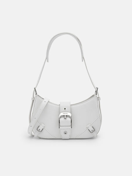 Tas Bahu Kulit Helix, White