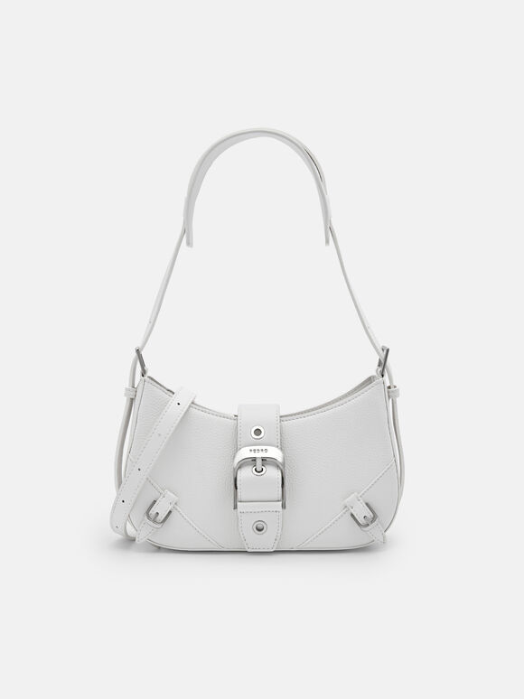 Tas Bahu Kulit Helix, White
