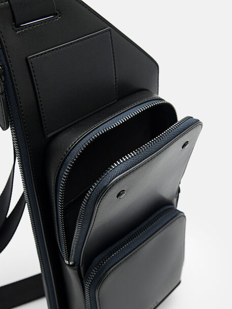PEDRO Icon Leather Heel Sandals, Black