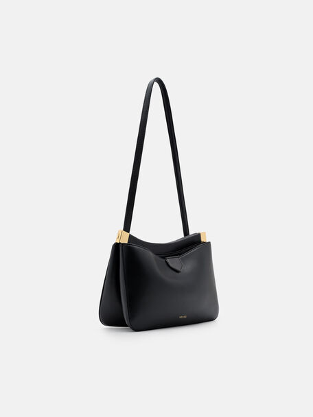 Tas Bahu Kulit dengan Sabuk Jatte, , hi-res