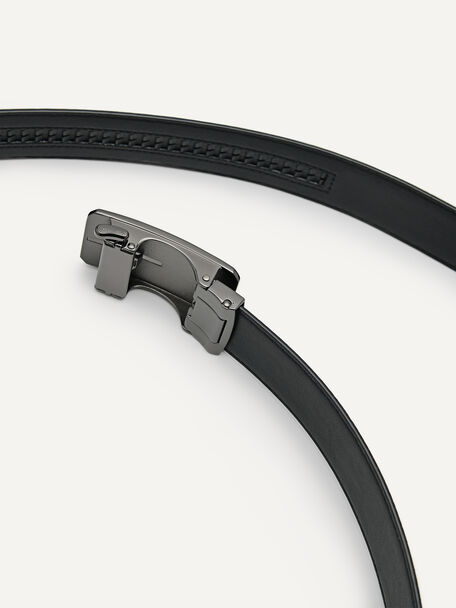 Embossed Leather Automatic Belt, , hi-res