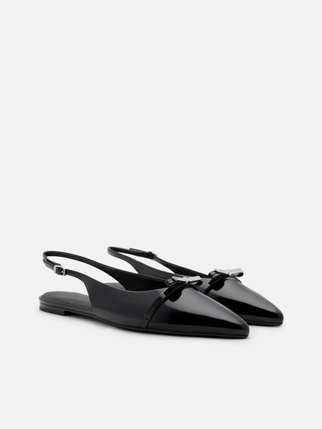 Sepatu Flat Slingback Kulit Jeanine, , hi-res