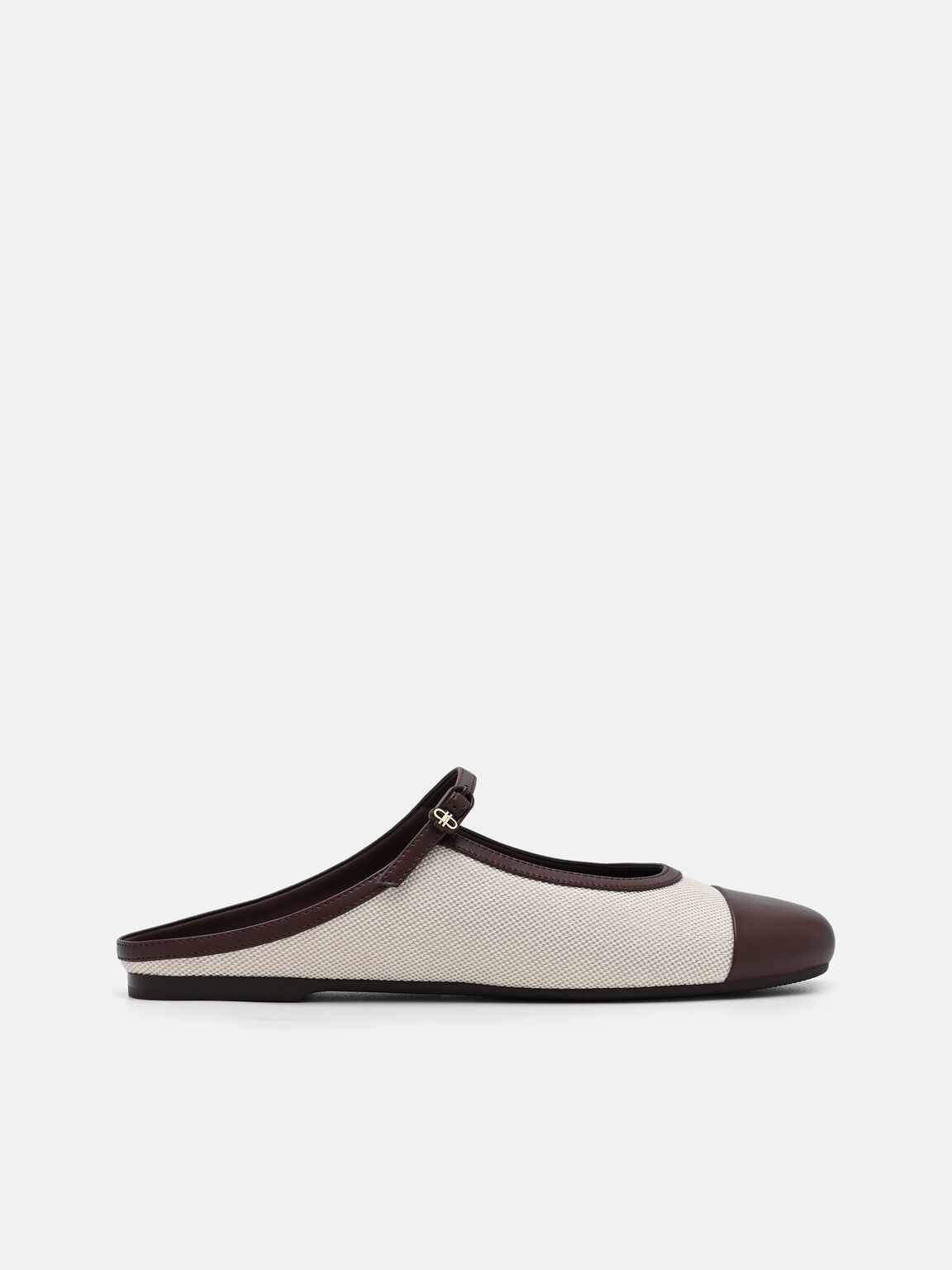 Sepatu Mules dengan Ujung Cap Toe, 