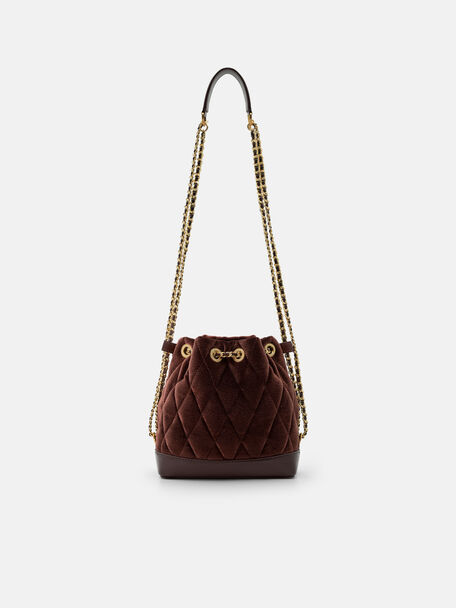 Tas Bucket Beludru Mini Leona, , hi-res