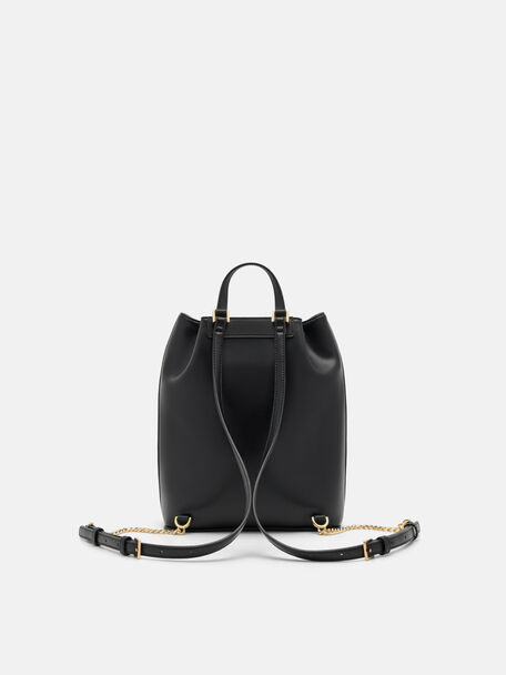 PEDRO Icon Leather Heel Sandals, Black