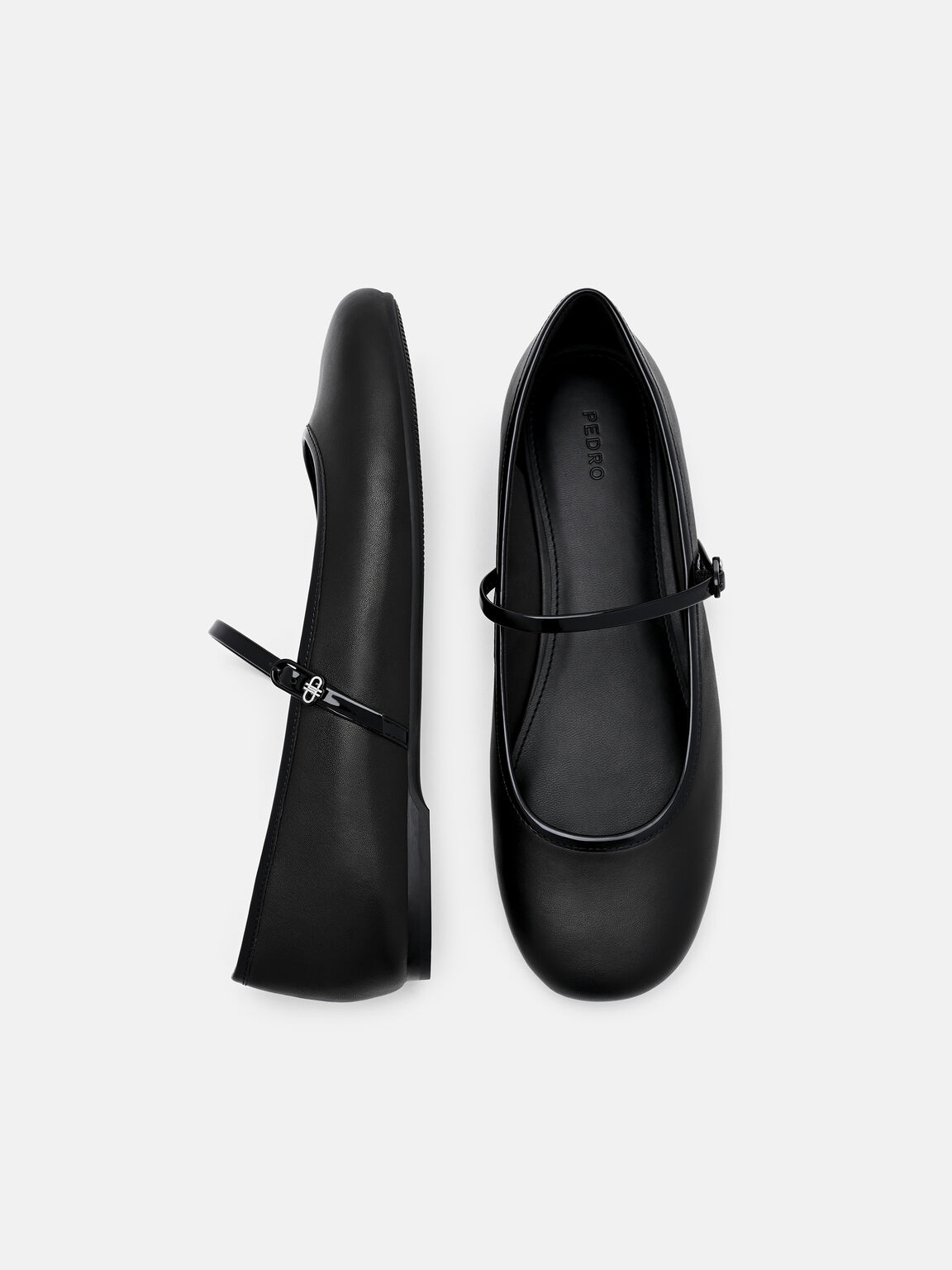 Sepatu Flat Mary Jane Kulit Claude, , hi-res