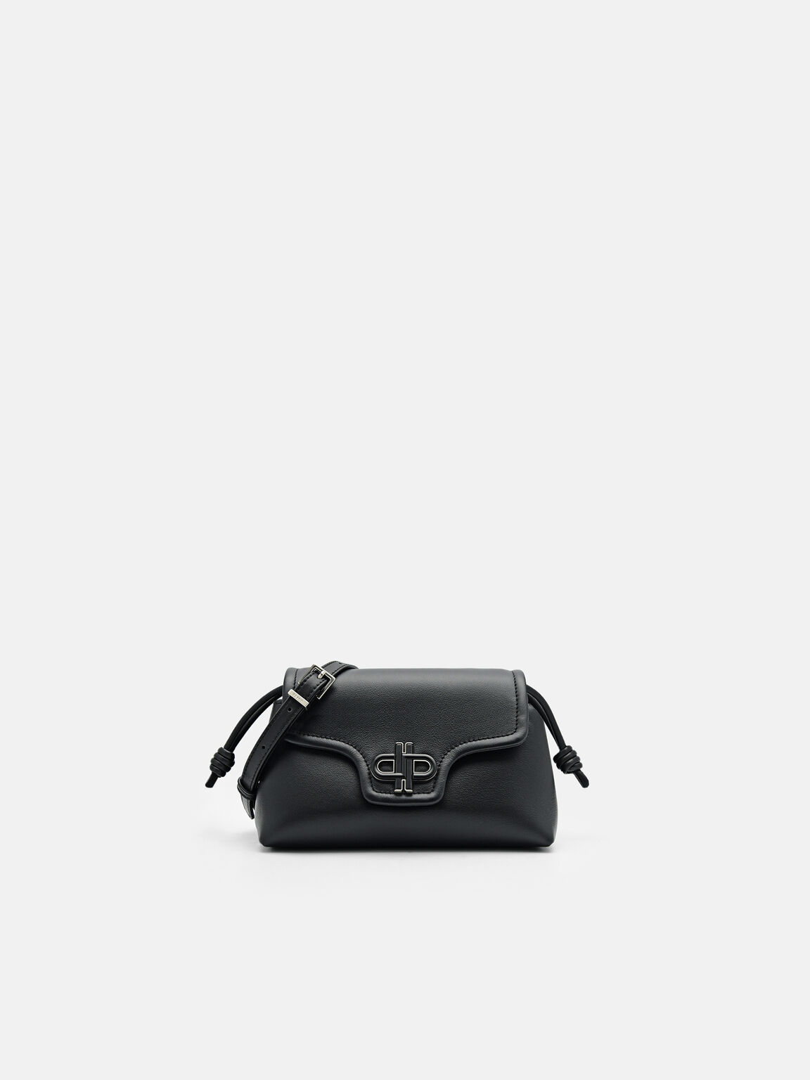 PEDRO Icon Tas Selempang Mini Kulit, Black
