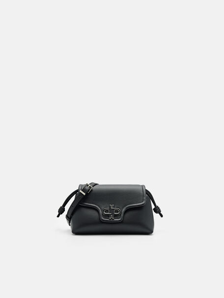 PEDRO Icon Tas Selempang Mini Kulit, Black