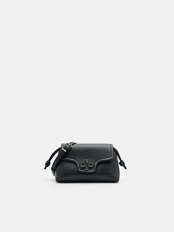PEDRO Icon Tas Selempang Mini Kulit, Black