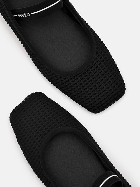 PEDRO Icon Leather Heel Sandals, Black