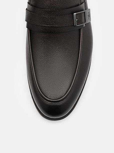 PEDRO Icon Leather Heel Sandals, Black