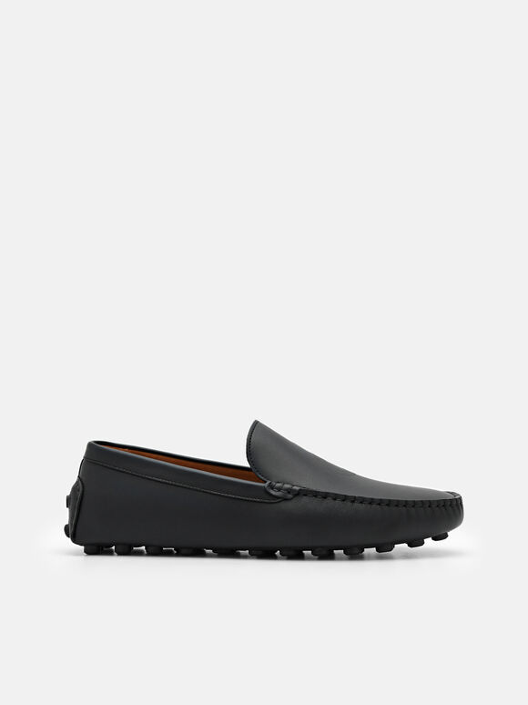 PEDRO Icon Sepatu Kulit Driving, Black