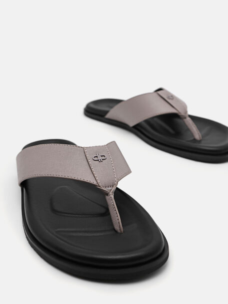 PEDRO Icon Leather Heel Sandals, Black