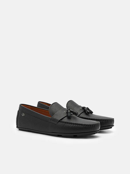 PEDRO Icon Leather Heel Sandals, Black