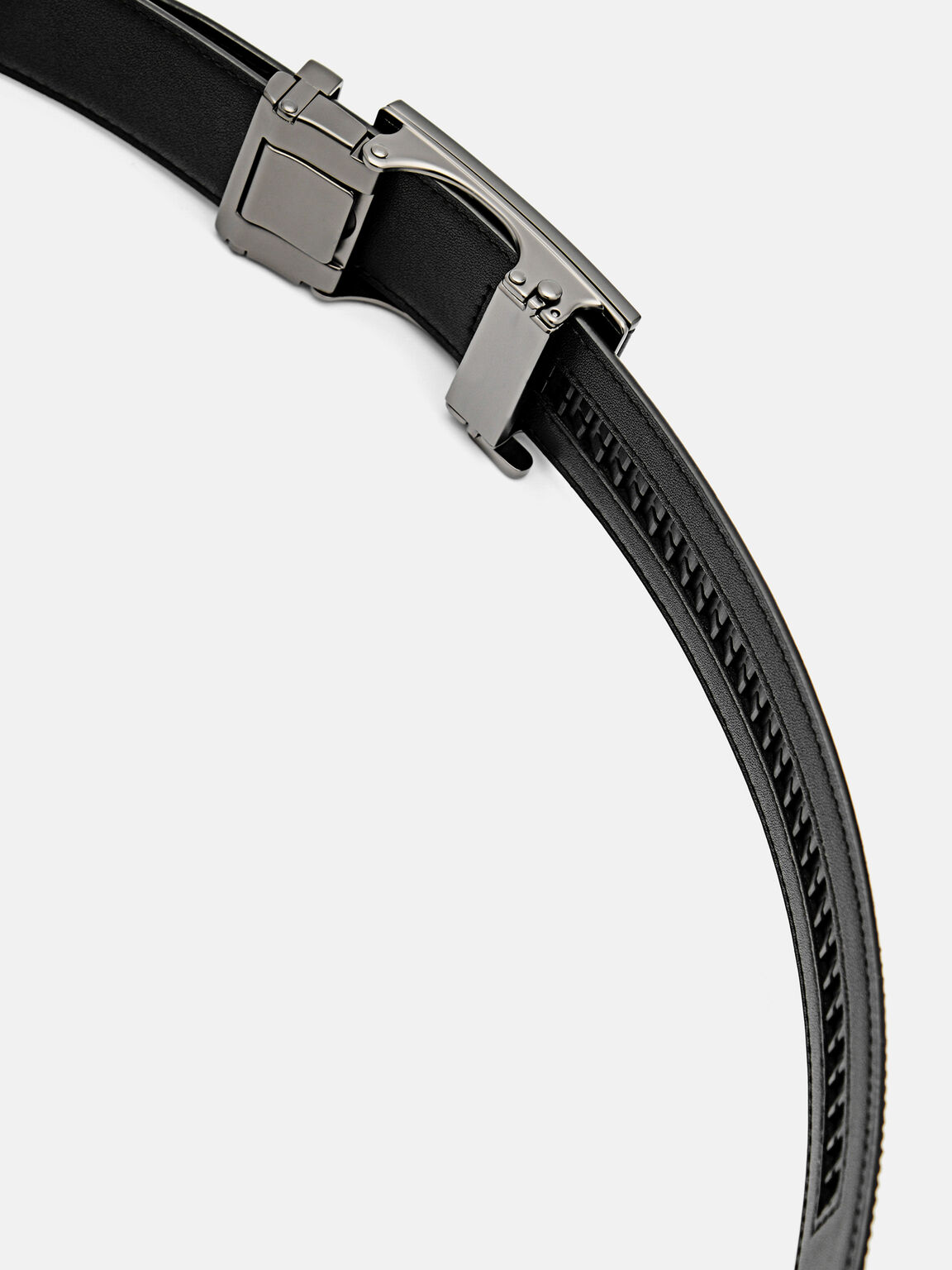 Embossed Leather Automatic Belt, 