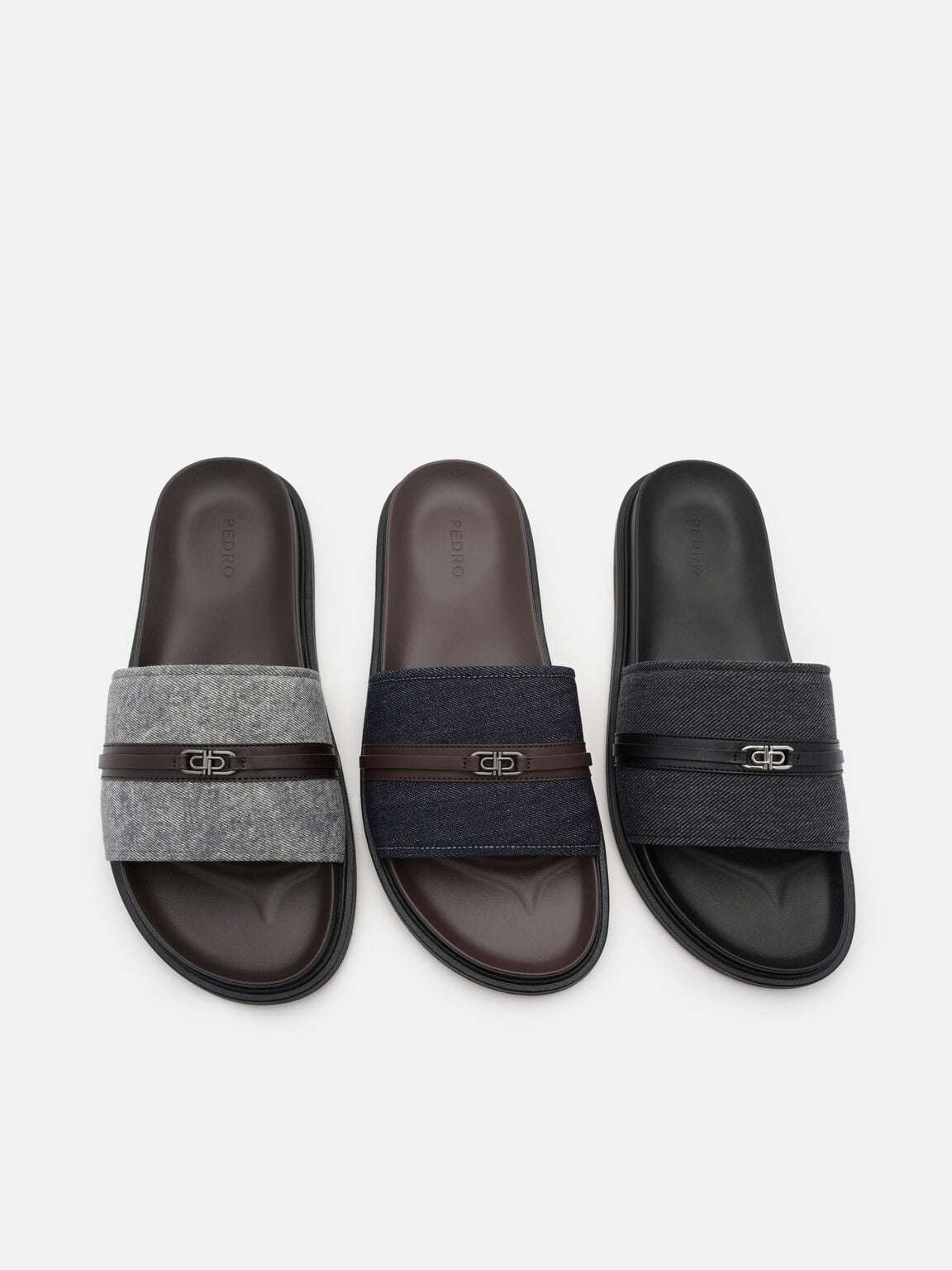 Belted Slide Sandals, 