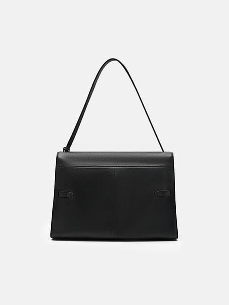 PEDRO Icon Leather Heel Sandals, Black