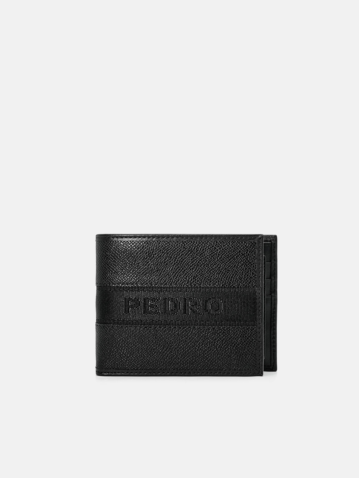 Striped Leather Bi-Fold Wallet with Insert, 