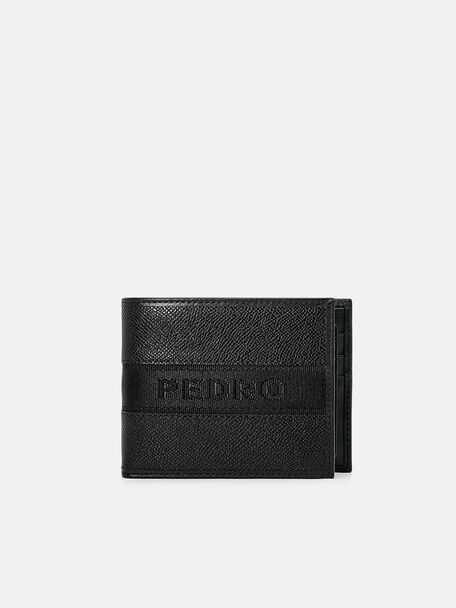 Striped Leather Bi-Fold Wallet with Insert, 