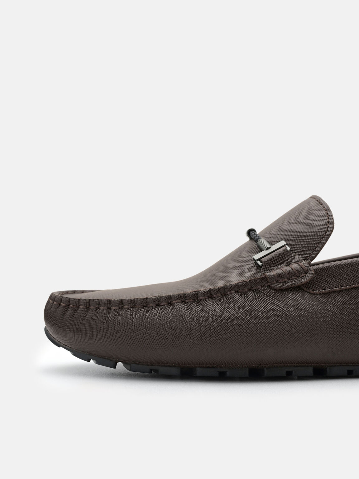 Sepatu Driving Kulit Saffiano Robert, , hi-res
