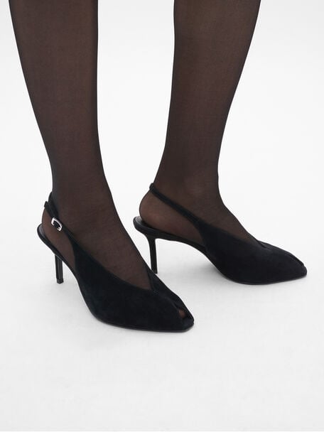 Sylvie Suede Slingback Heel Pumps, , hi-res