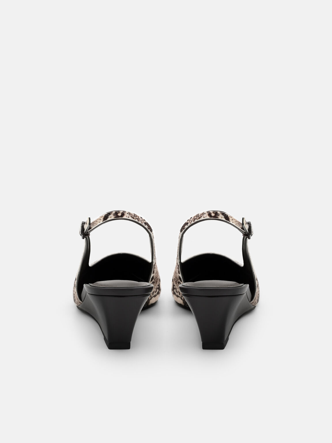 Sepatu Pumps Slingback Wedge Kulit Adena, , hi-res