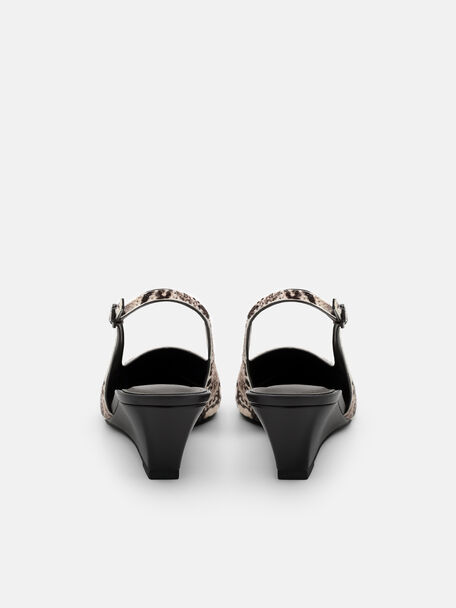 Sepatu Pumps Slingback Wedge Kulit Adena, , hi-res