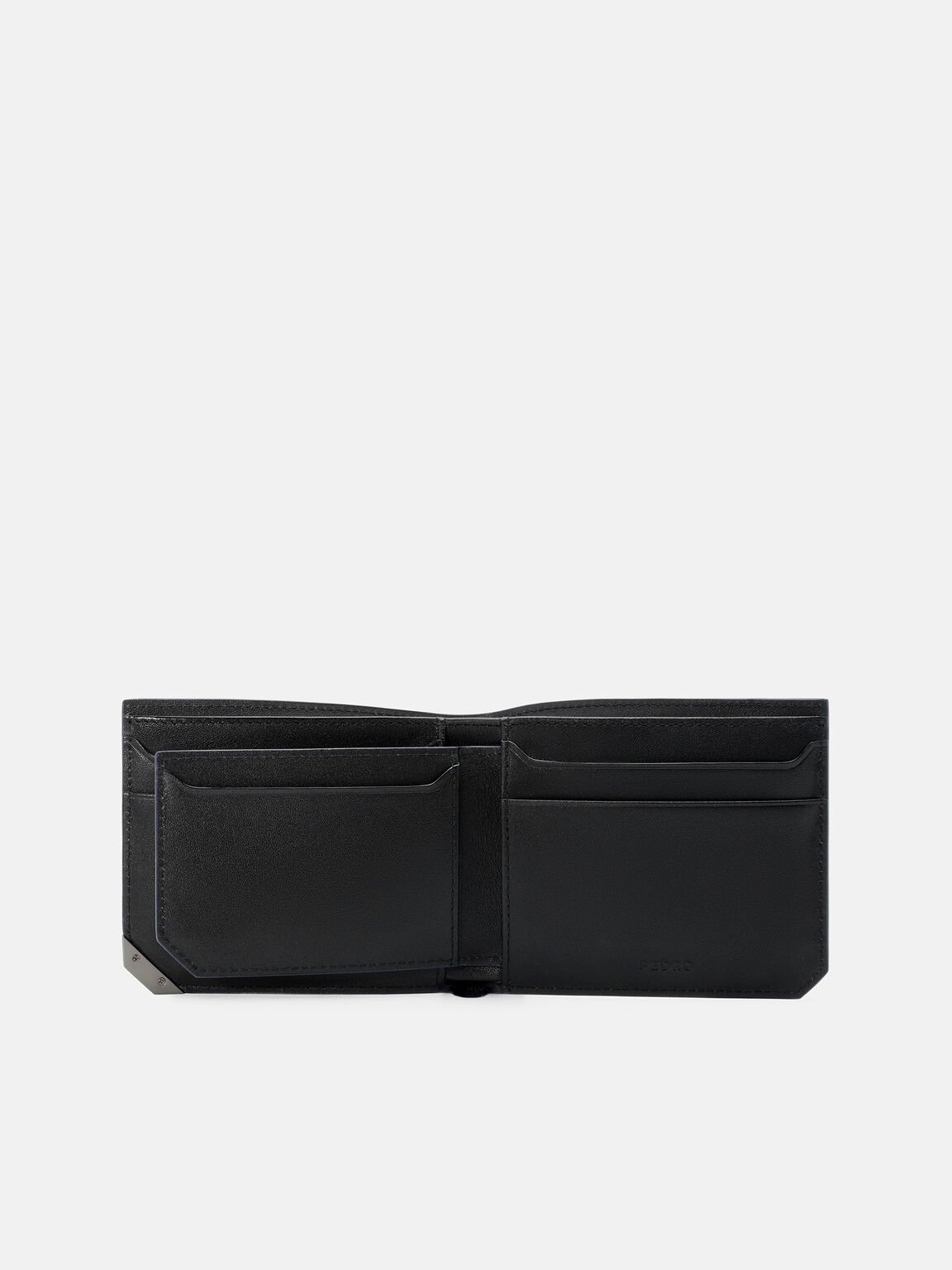 Dompet Kulit Lipat Dua dengan Sisipan, , hi-res
