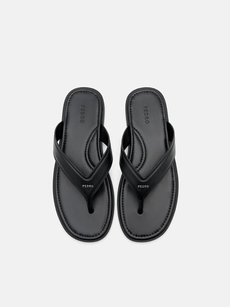 Leather Thong Sandals, , hi-res