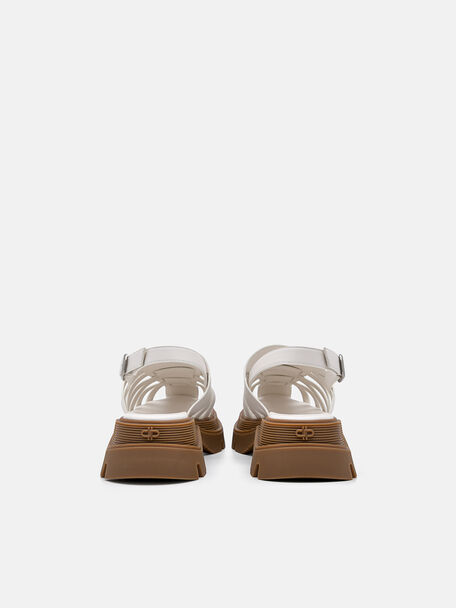 PEDRO Icon Leather Heel Sandals, Black