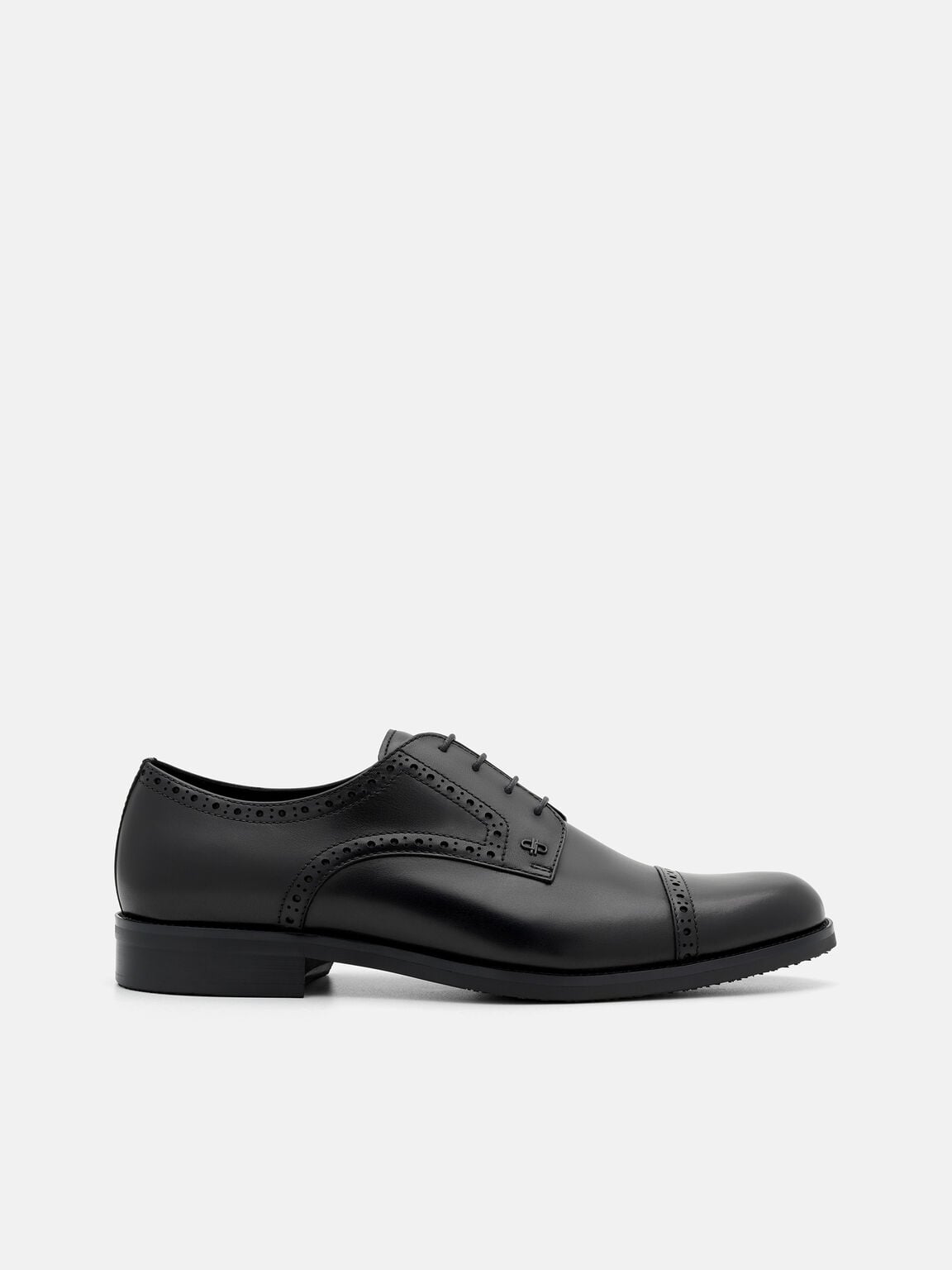 Leather Brogue Derby Shoes, , hi-res