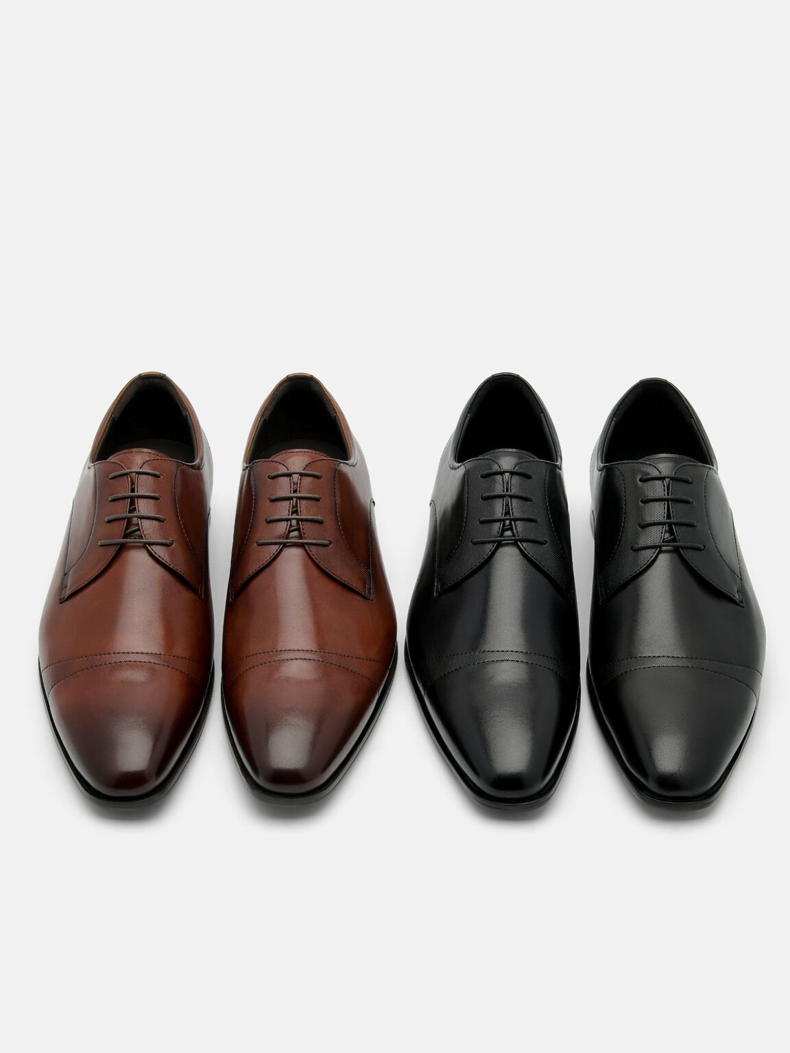 Leather Derby Shoes, , hi-res