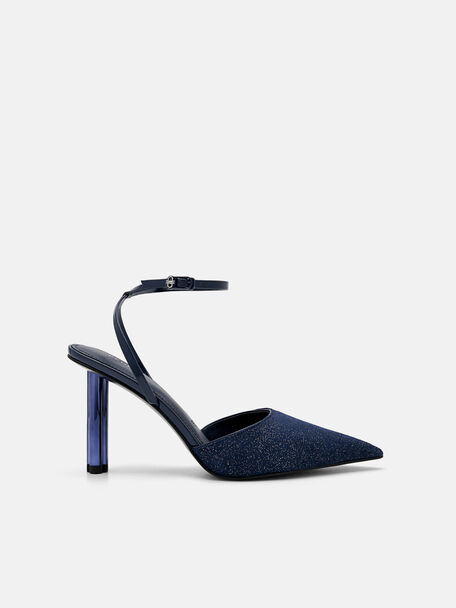 PEDRO Icon Leather Heel Pumps, Dark Purple, hi-res