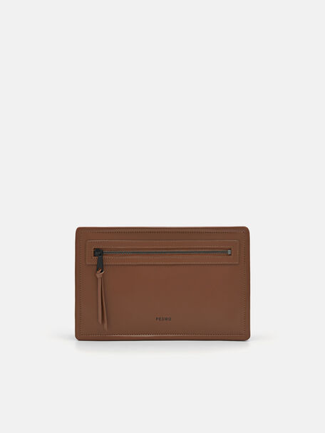Kasten Clutch Bag, Brown, hi-res