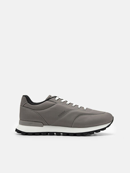 Track Nylon Sneakers, Dark Grey, hi-res