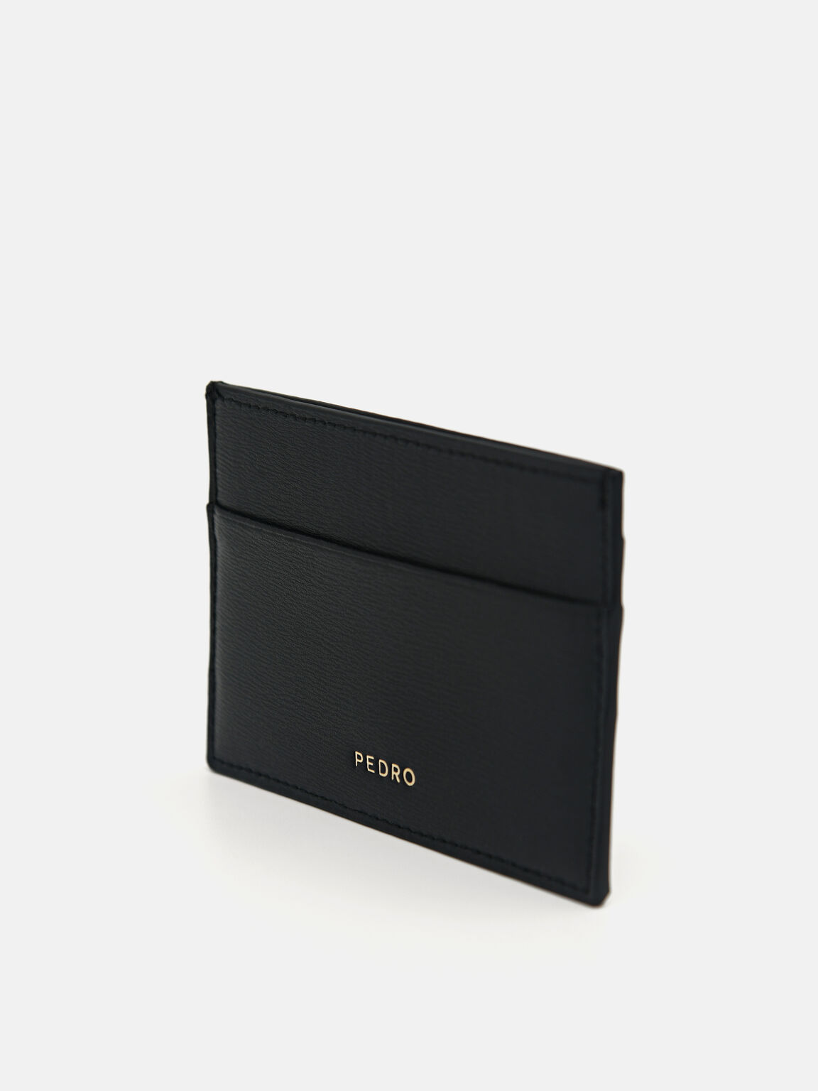 Cris-Cross Pattern Leather Cardholder, 