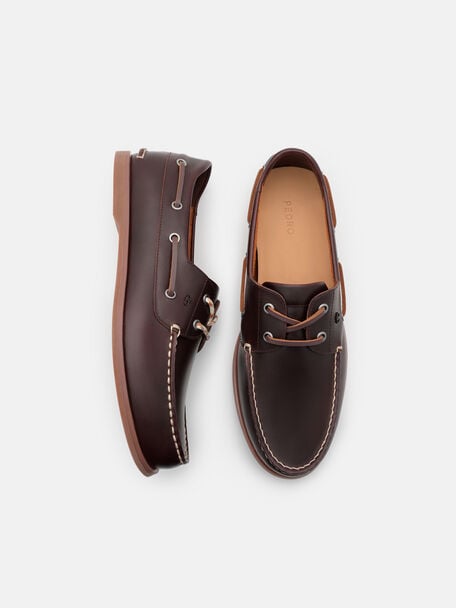 Marcos Leather Boat Shoes, , hi-res