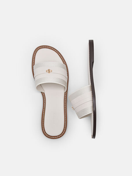 PEDRO Icon Leather Heel Sandals, Black