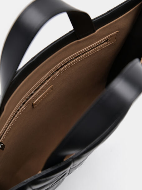 PEDRO Icon Leather Heel Sandals, Black