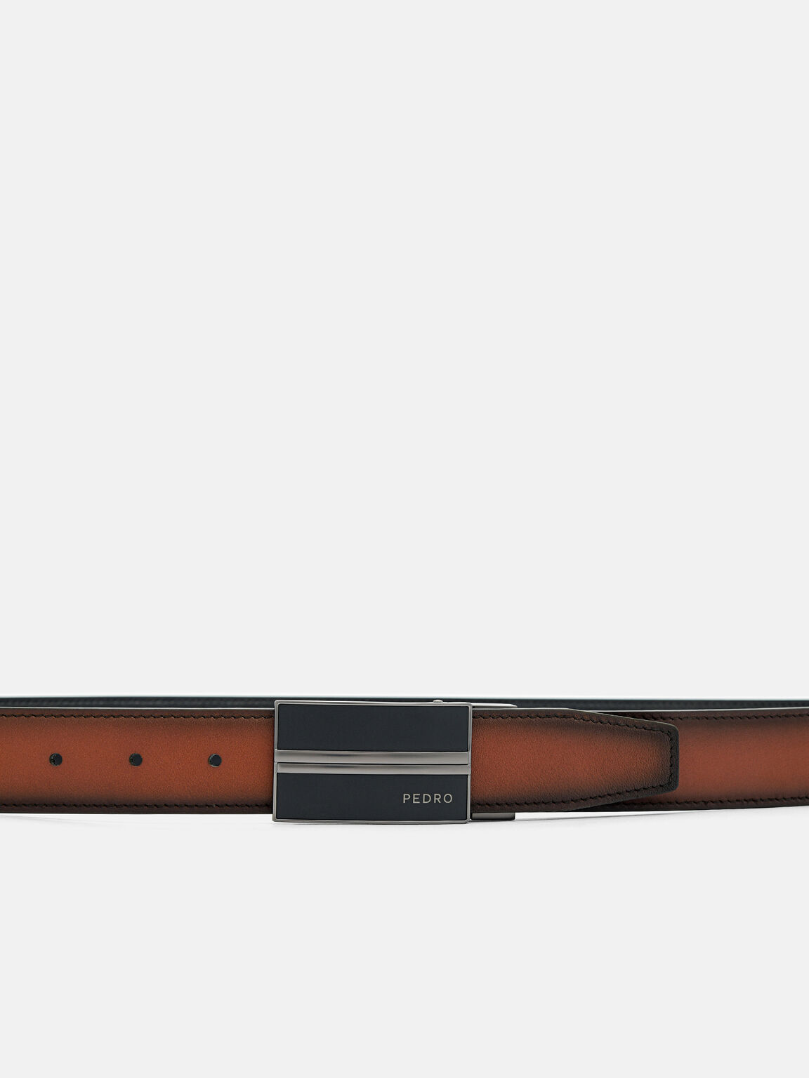 Saffiano Leather Reversible Tang Belt, 