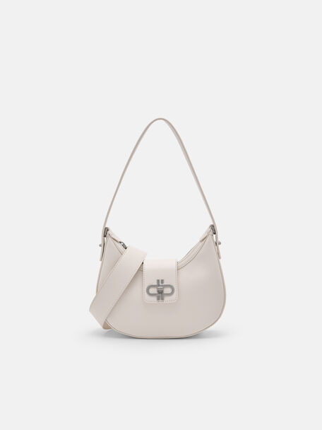 Tas Hobo Kulit PEDRO Icon, Chalk